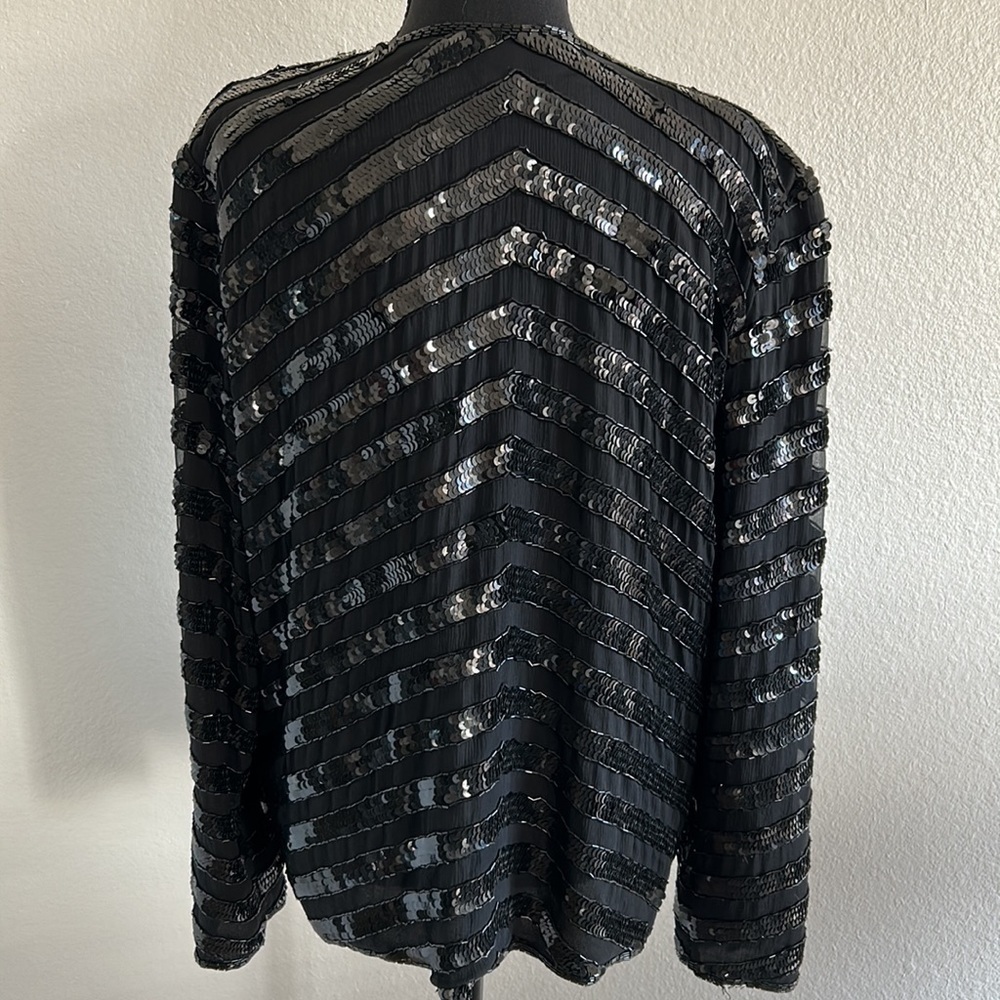 Vintage Black Beaded Formal Jacket - Picture 5 of 8